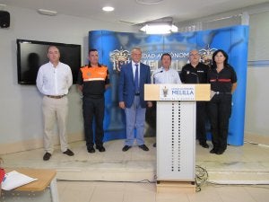 El consejero compareció junto a los responsables de todos los cuerpos de Seguridad Ciudadana. ::
SUR
