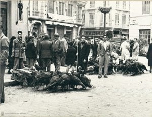 La plaza de Félix Sáenz, enclave comercial de la época
