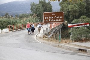 Varias personas paseando por el Puente Grande de Los Barrios. ::
SUR