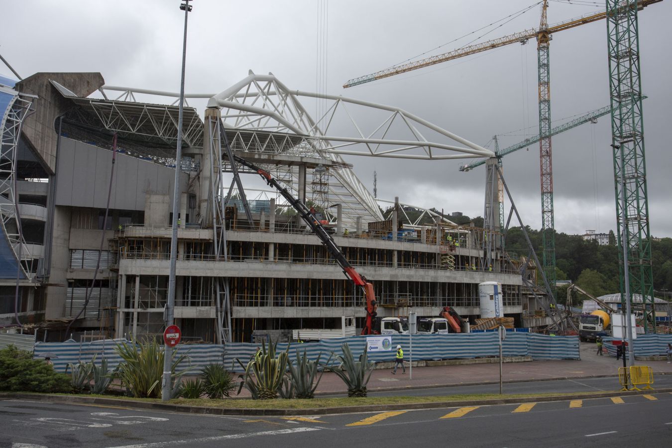 Fotos: Sin fútbol, las obras de Anoeta aceleran