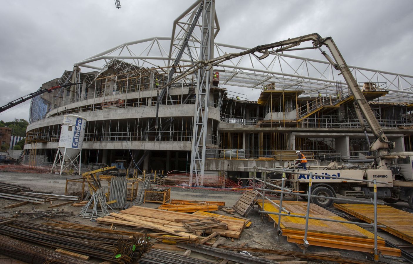 Fotos: Sin fútbol, las obras de Anoeta aceleran