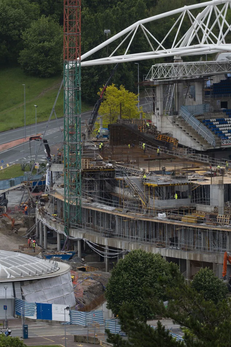 Fotos: Sin fútbol, las obras de Anoeta aceleran