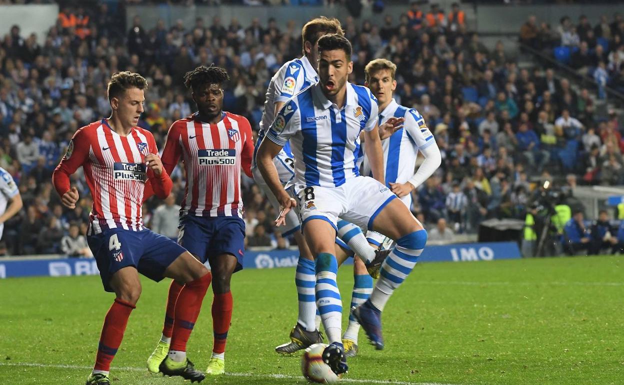 Mikel Merino en el Real Sociedad - Átletico de la temporada 2018-2019 