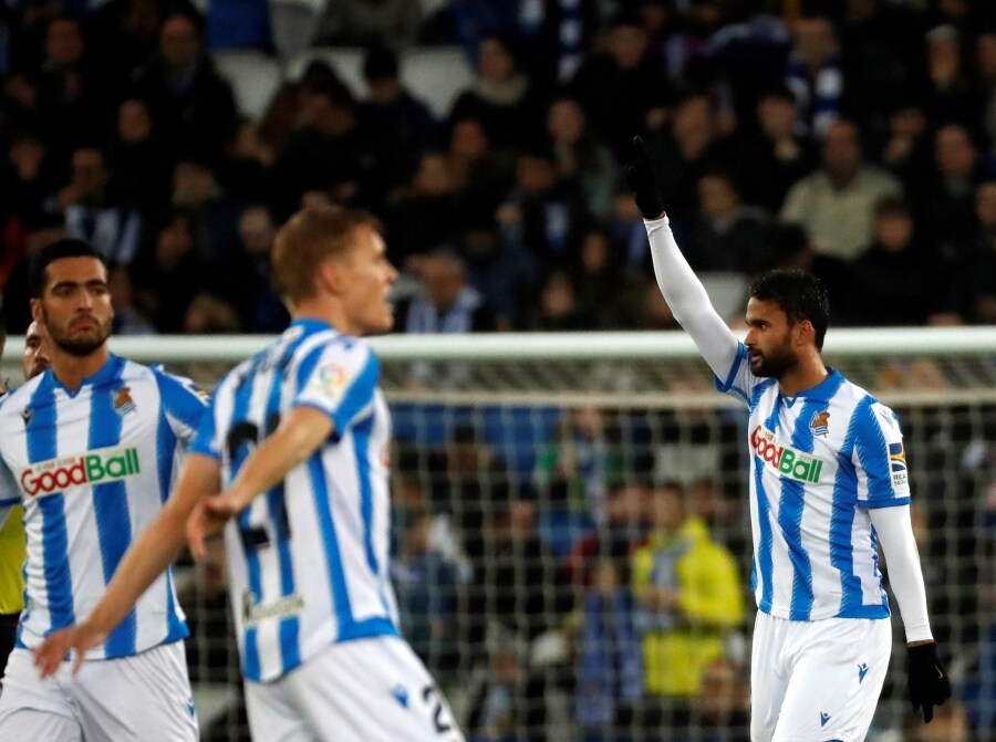 La Real Sociedad vence 4-1 al Eibar en el Reale Arena. 