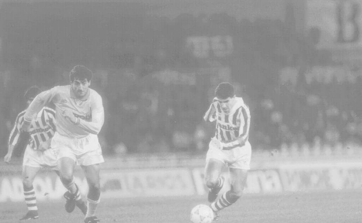 Partido entre en la Real Sociedad y el Celta en Anoeta en 1993.