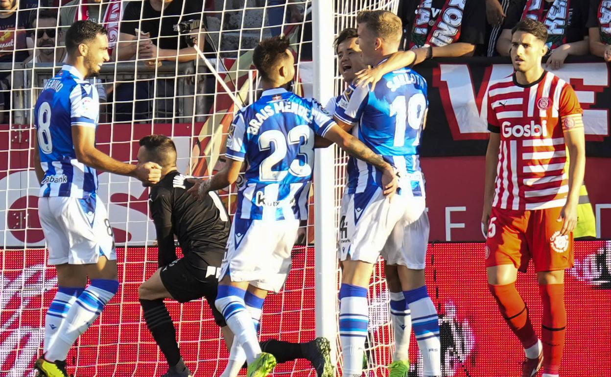 Alegría de la Real Sociedad en Girona.