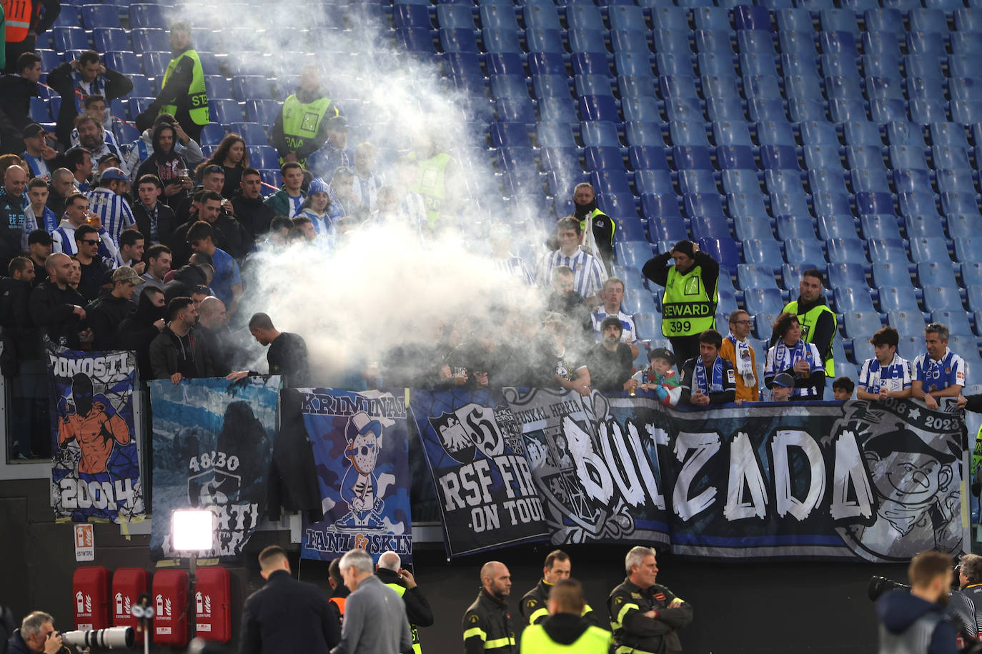 Los 2.000 realistas que soñaron en el Olímpico de Roma