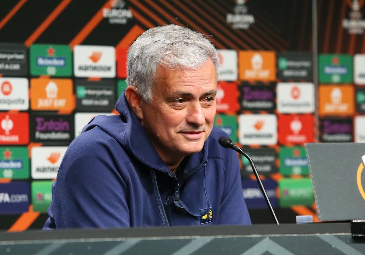José Mourinho, en la sala de prensa.