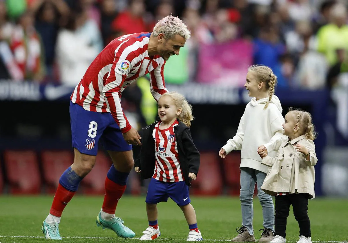 Antoine Griezmann al finalizar el partido de ayer ante la Real Sociedad.