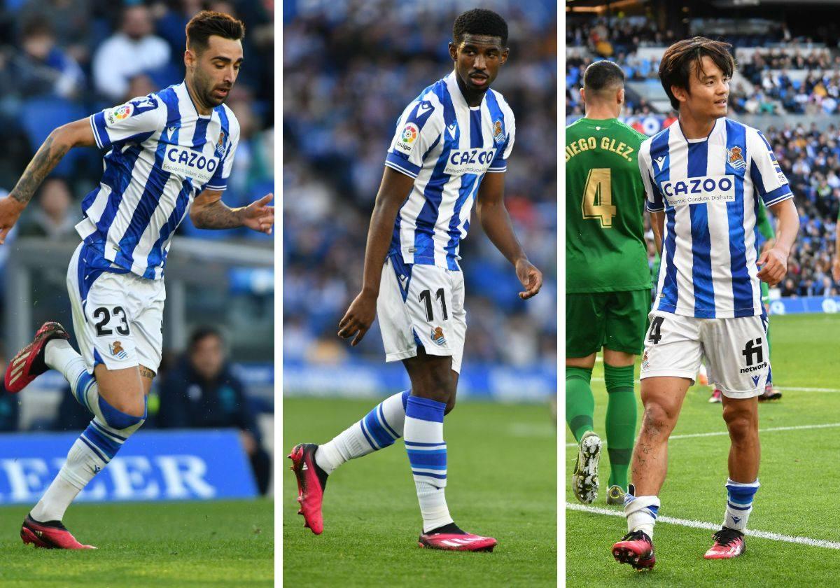 Brais Méndez, Momo Cho y Take Kubo.