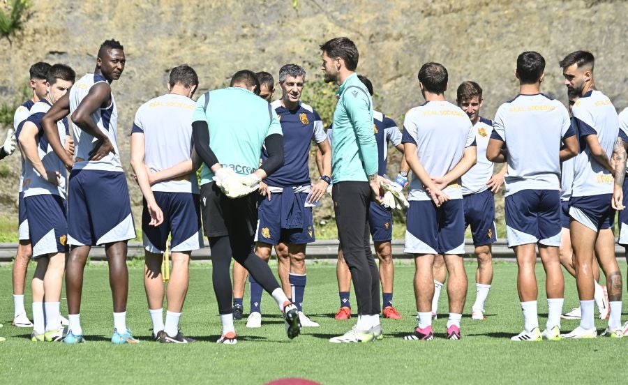 El entrenamiento de la Real, en imágenes