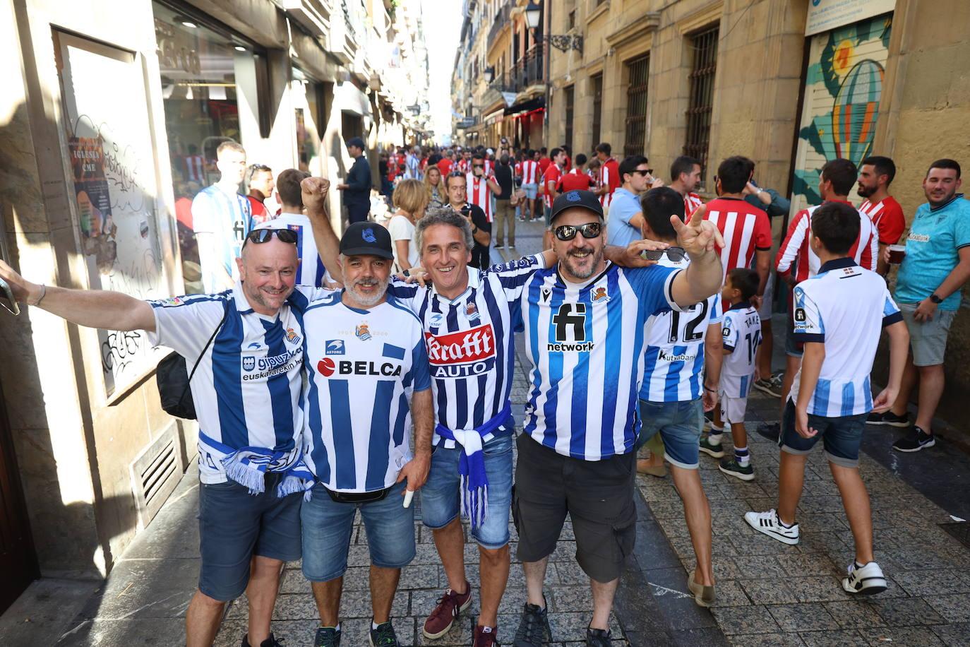 Ambiente magnífico en la previa del Real Sociedad-Athletic