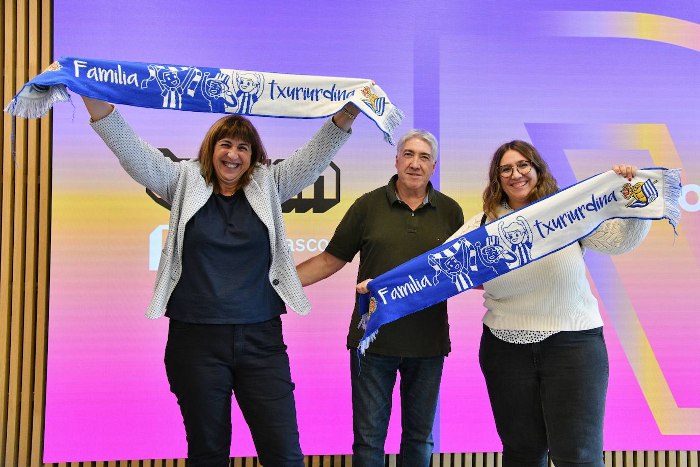 Irune Muguruza, Alfonso Aguayo y Amets Aguayo