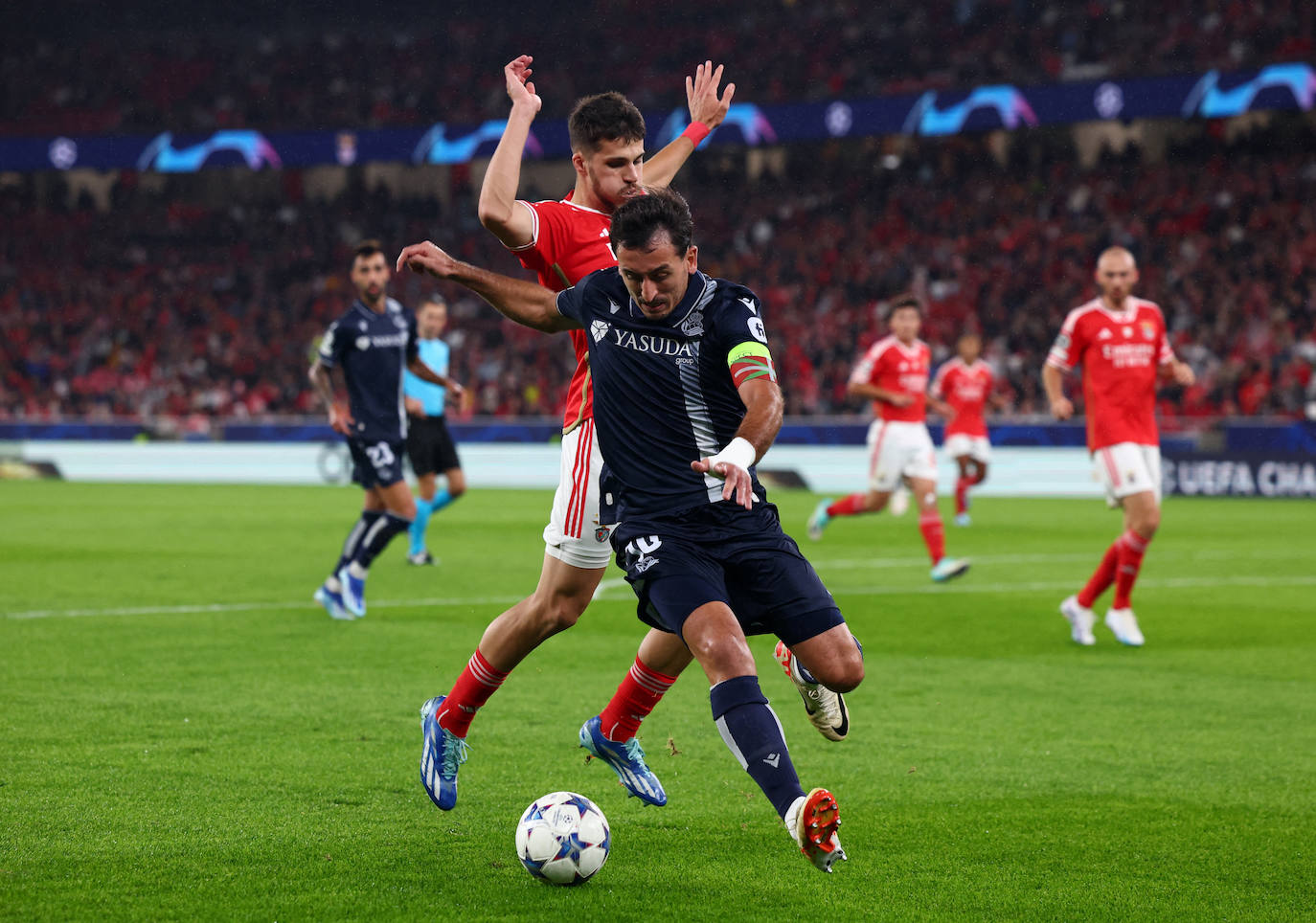 Las mejores imágenes del Benfica-Real Sociedad