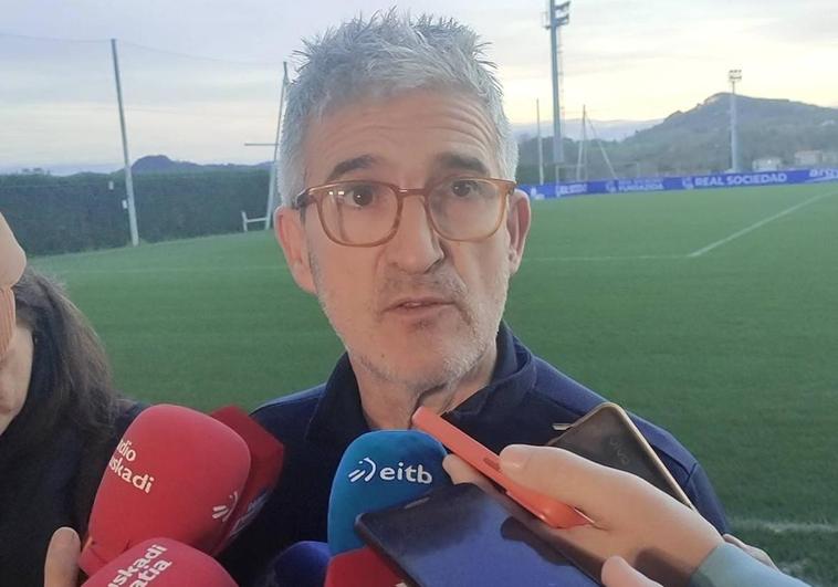 Roberto Olabe, este lunes en Zubieta.