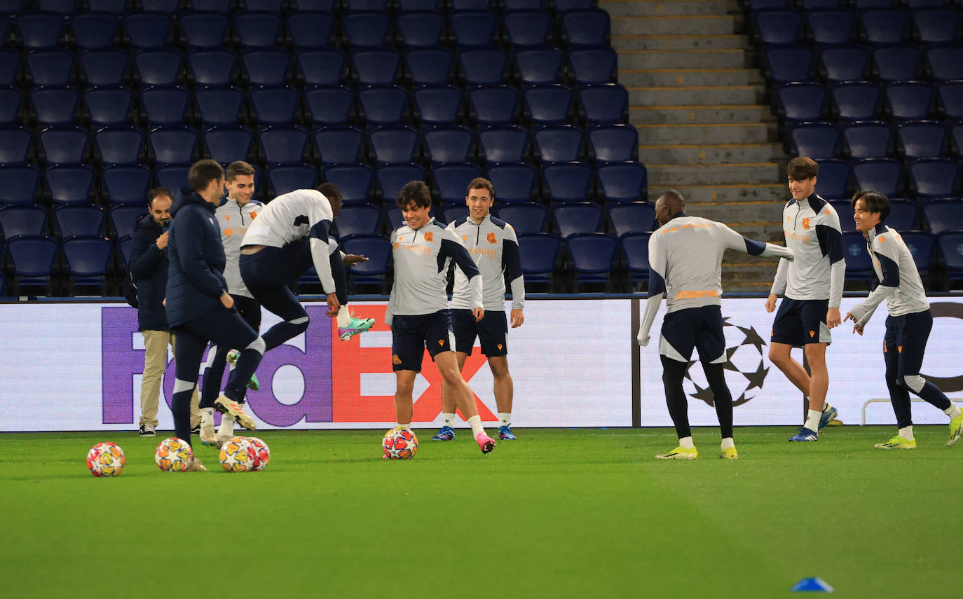 Las imágenes del entrenamiento de la Real Sociedad en el Parque de los Príncipes