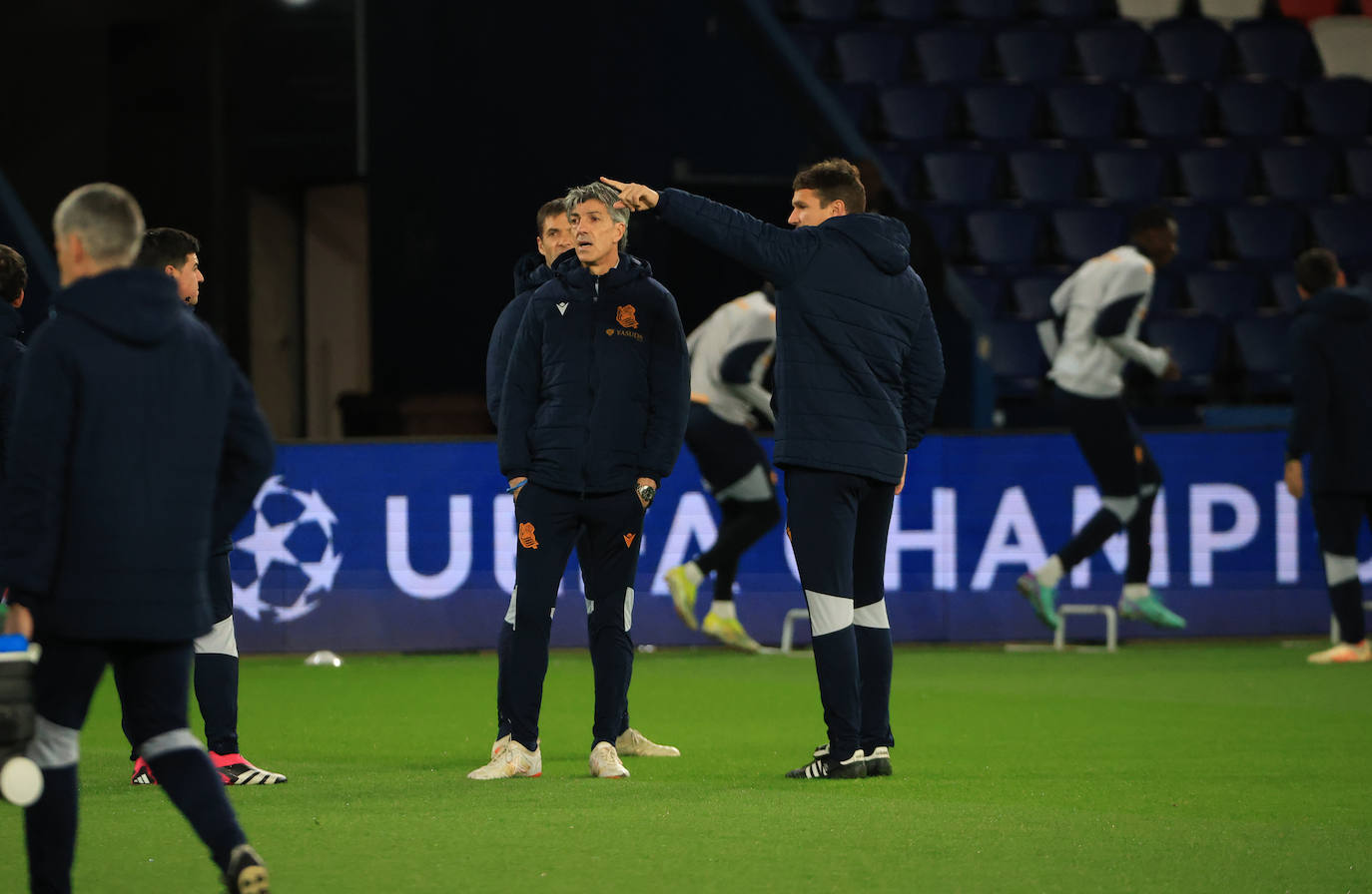 Las imágenes del entrenamiento de la Real Sociedad en el Parque de los Príncipes