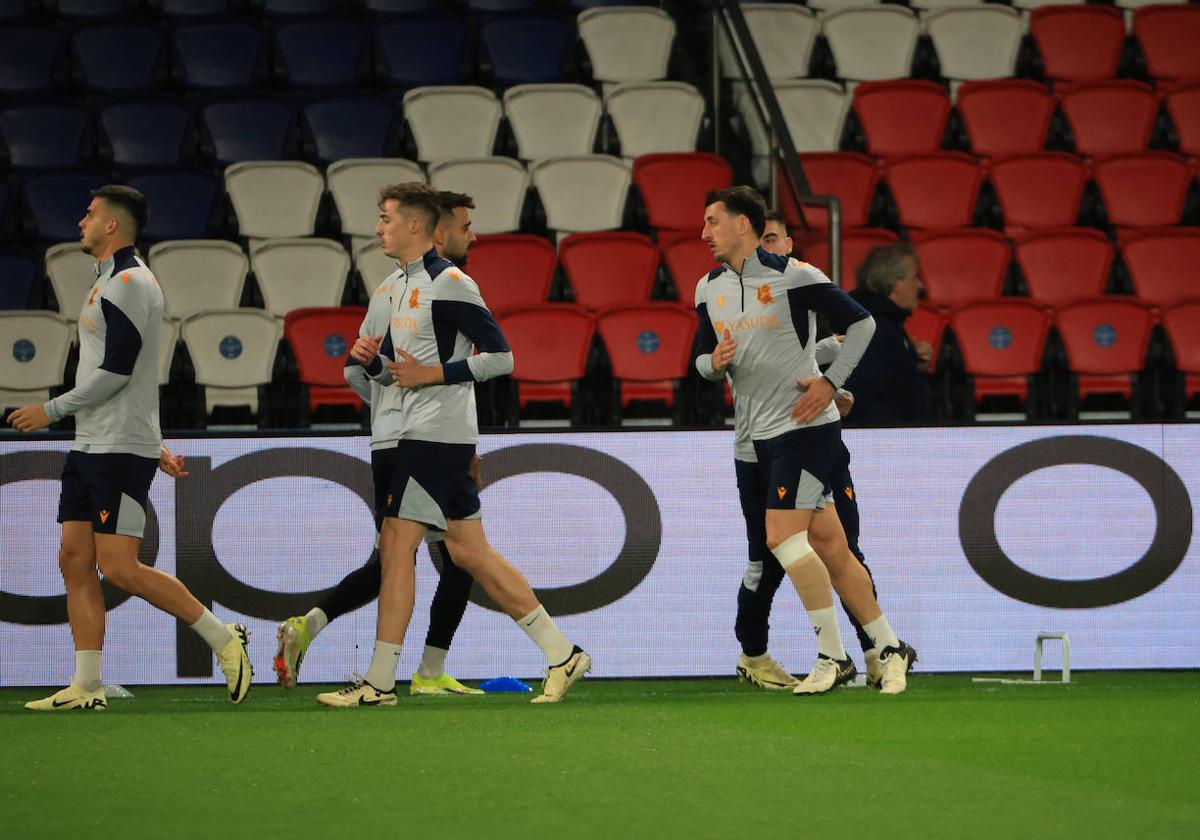 Las imágenes del entrenamiento de la Real Sociedad en el Parque de los Príncipes