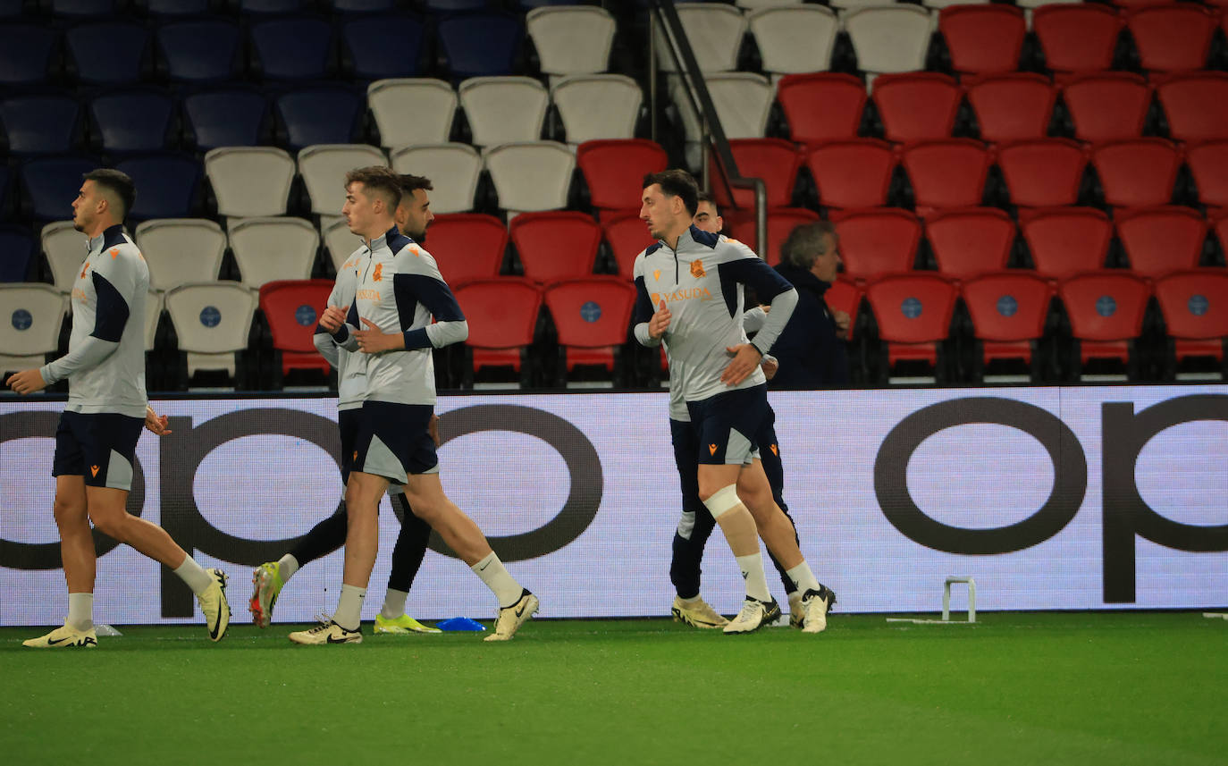 Las imágenes del entrenamiento de la Real Sociedad en el Parque de los Príncipes