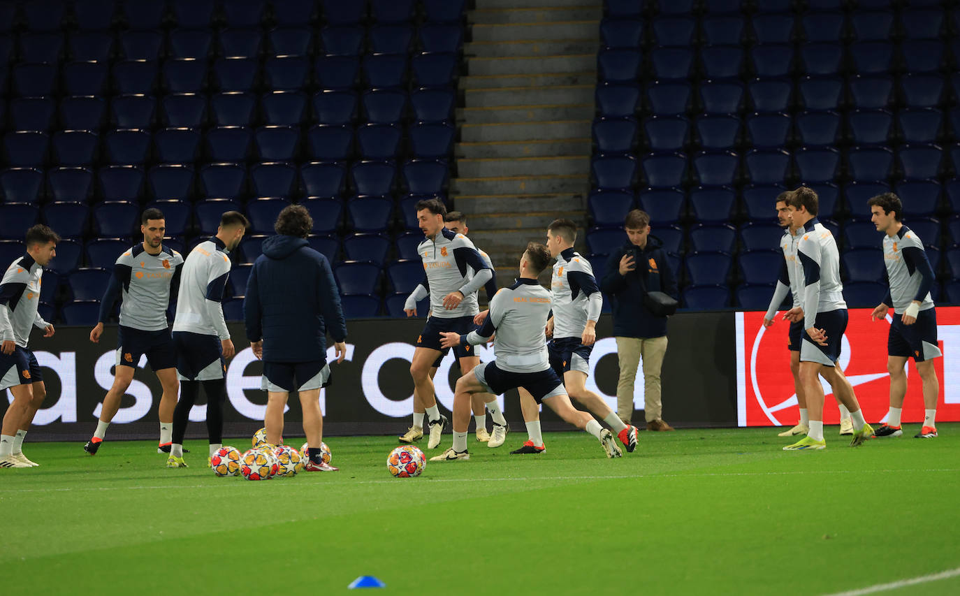 Las imágenes del entrenamiento de la Real Sociedad en el Parque de los Príncipes