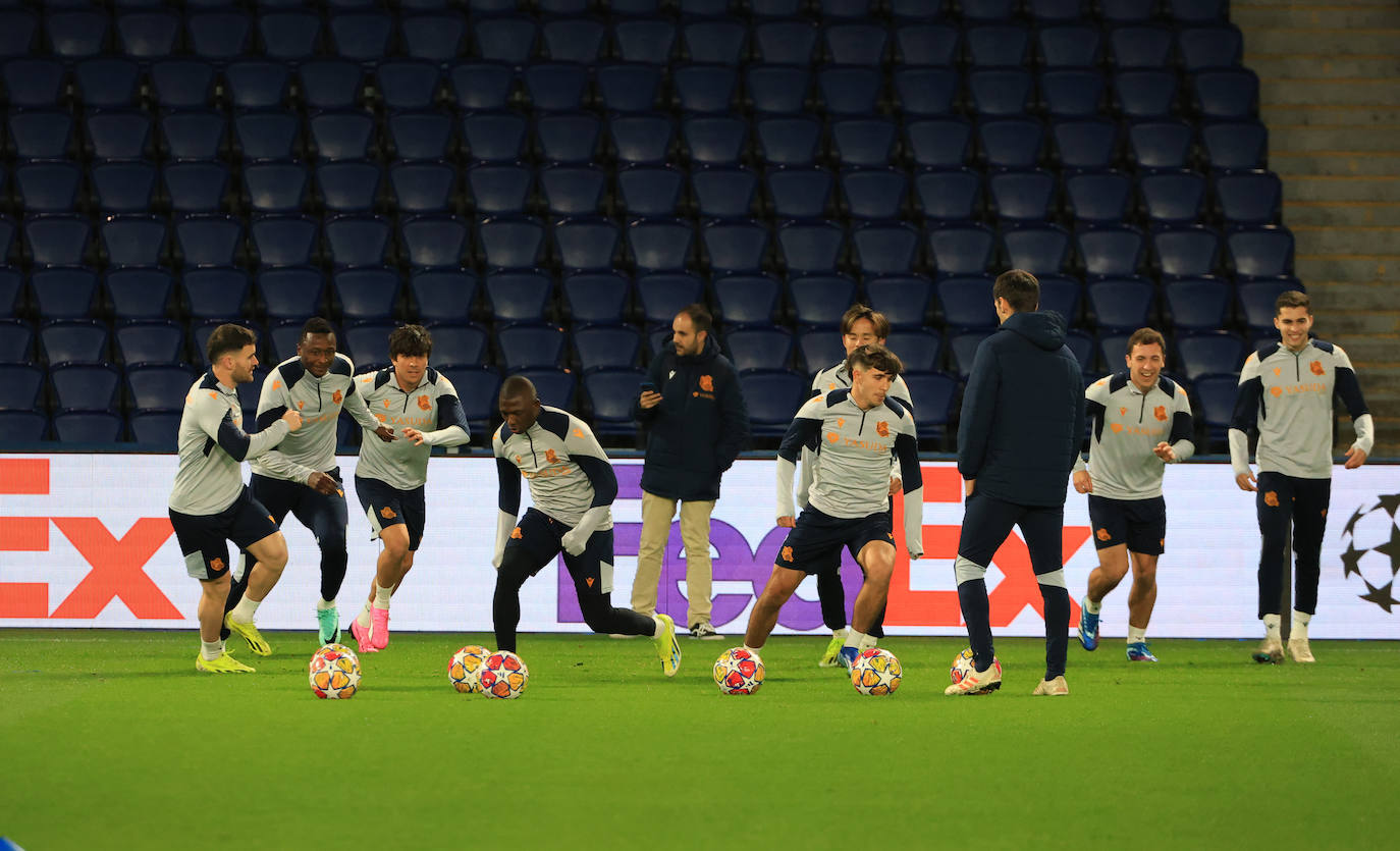 Las imágenes del entrenamiento de la Real Sociedad en el Parque de los Príncipes