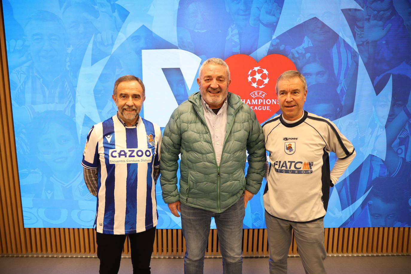 Joseba Erauskin, Josemari Lizaso y José Luis Daguerresar.
