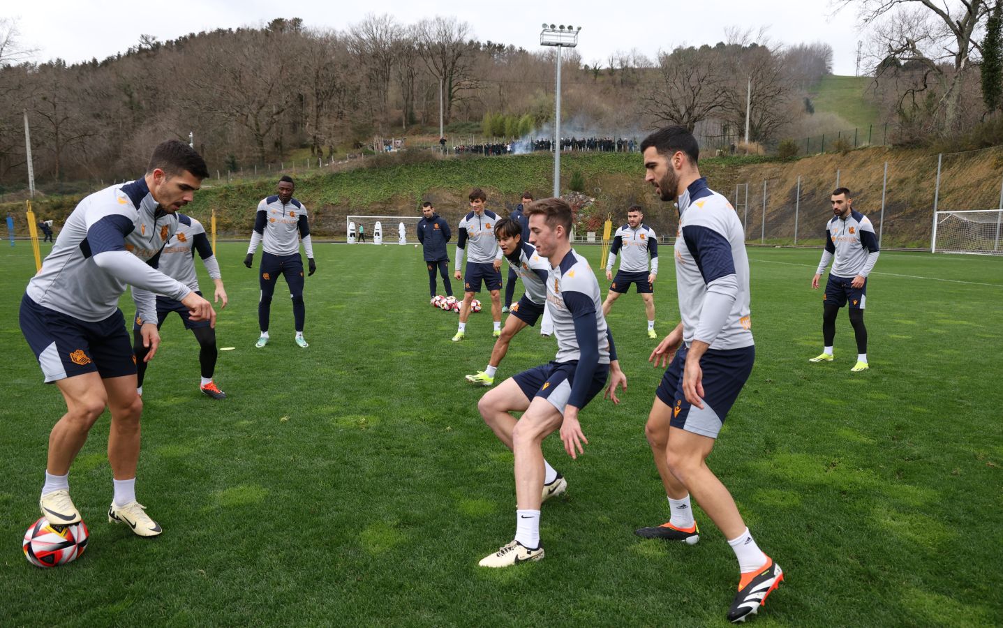 El último entrenamiento de la Real, en imágenes