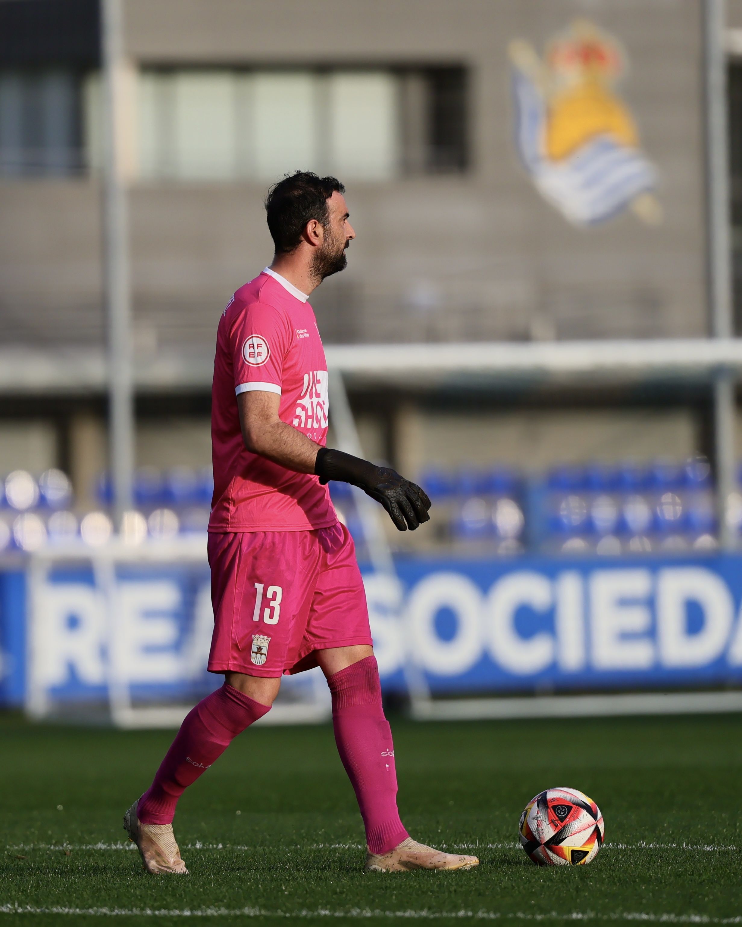 Toño Ramírez este domingo defendiendo la portería del Náxara en Zubieta.