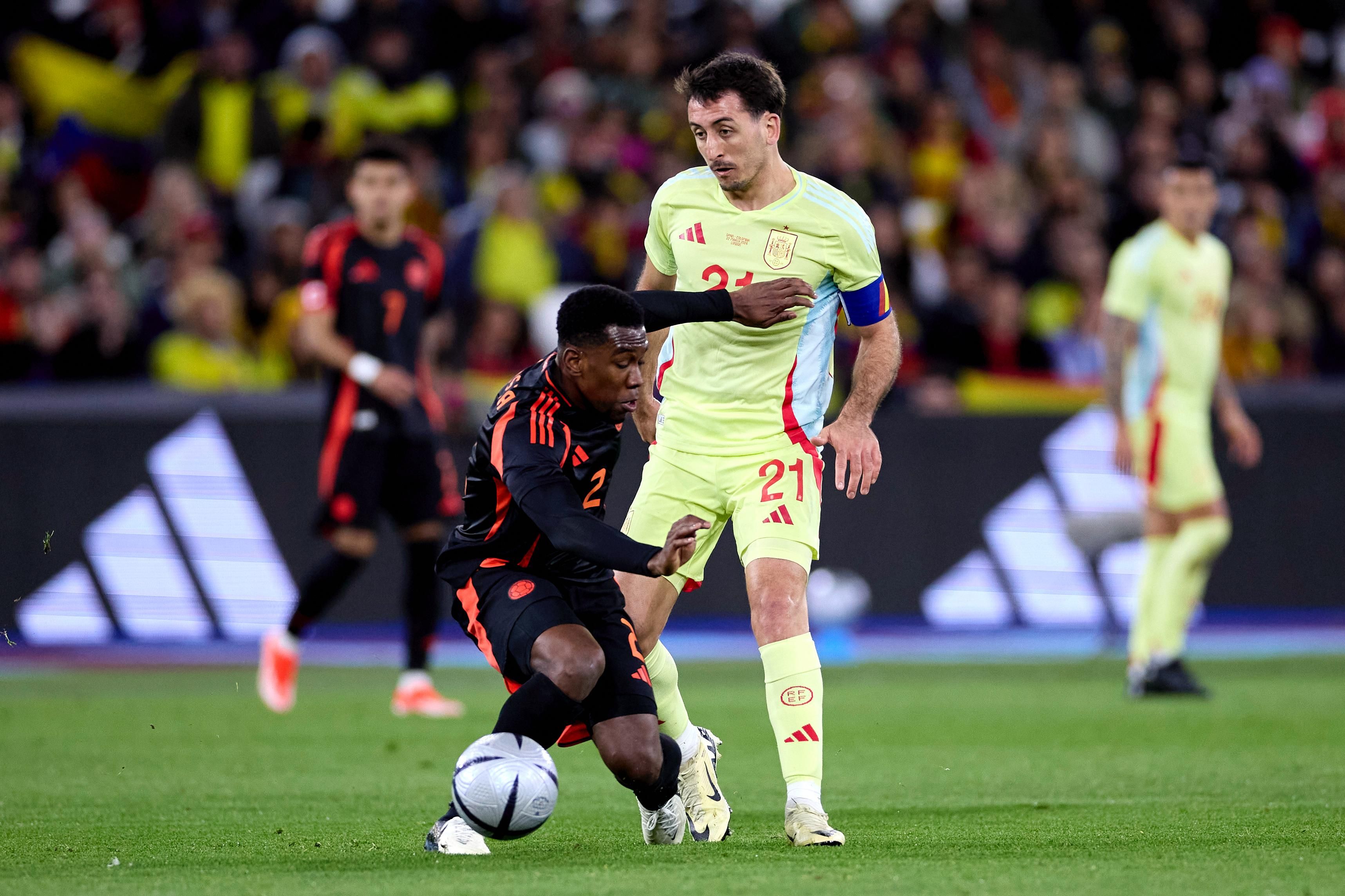 Oyarzabal, en el partido amistoso contra Colombia.