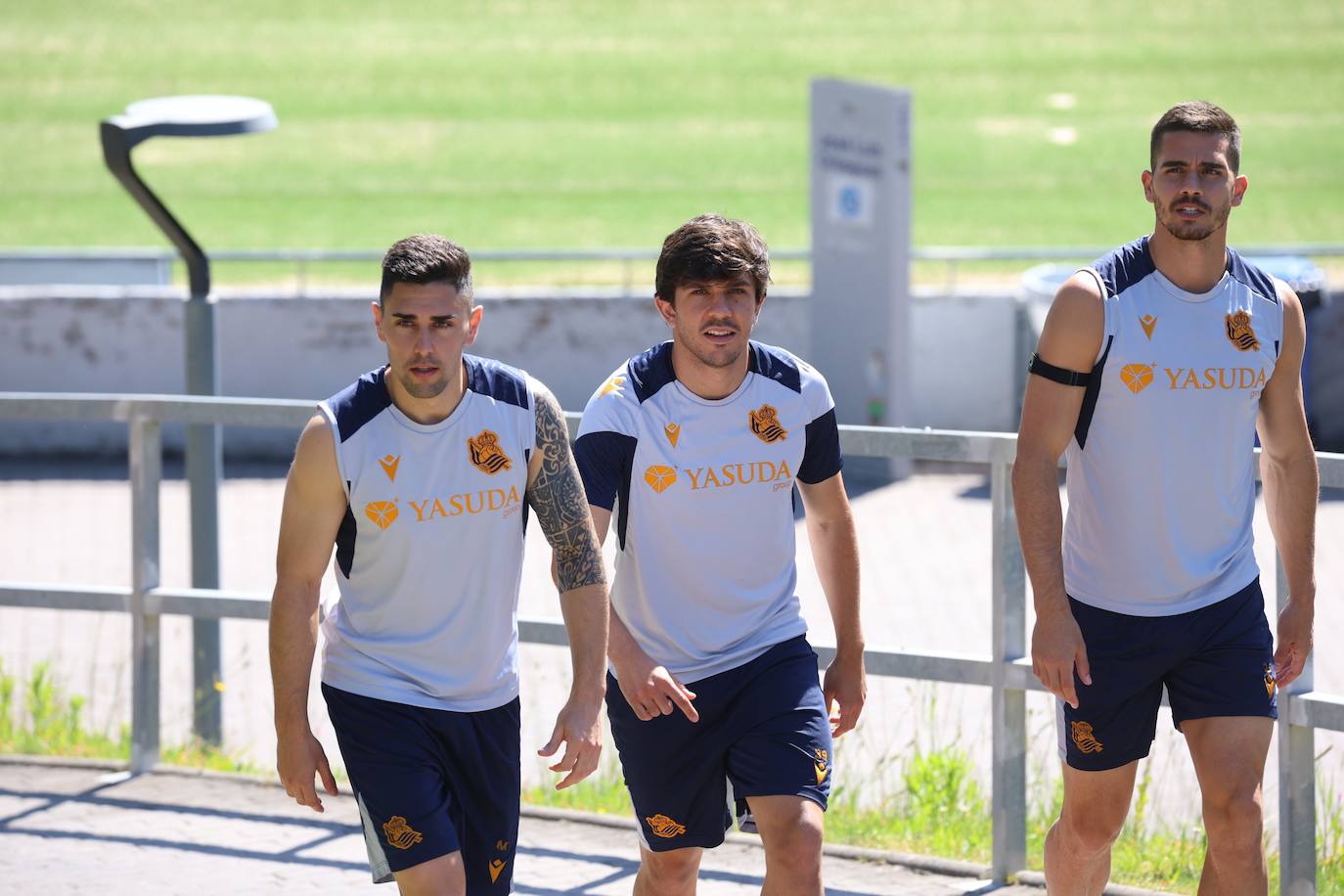 La Real entrena en Zubieta antes de medirse al Barcelona