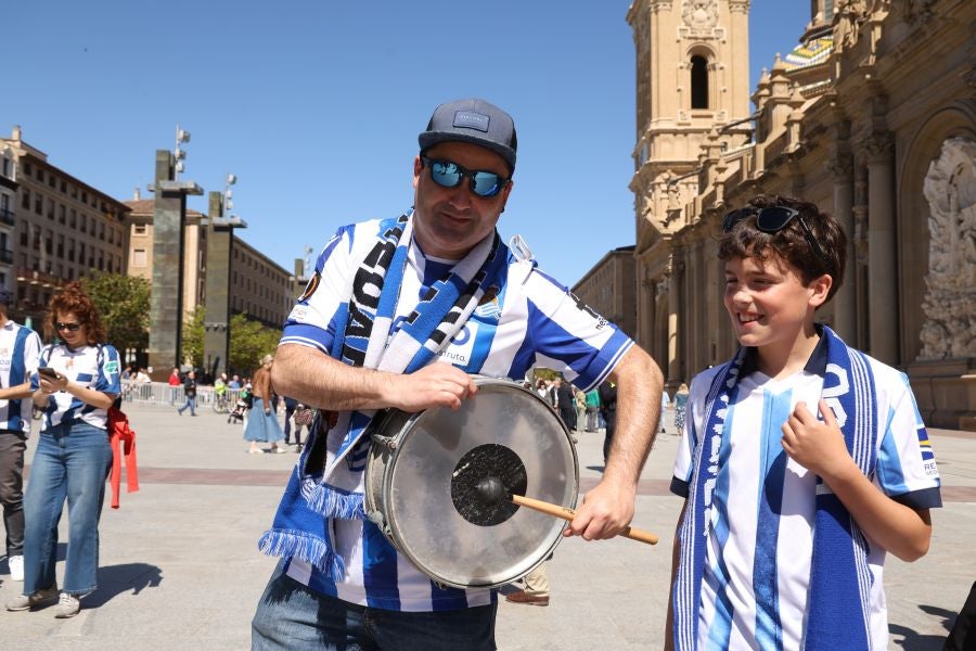 La afición txuri urdin se deja notar en Zaragoza