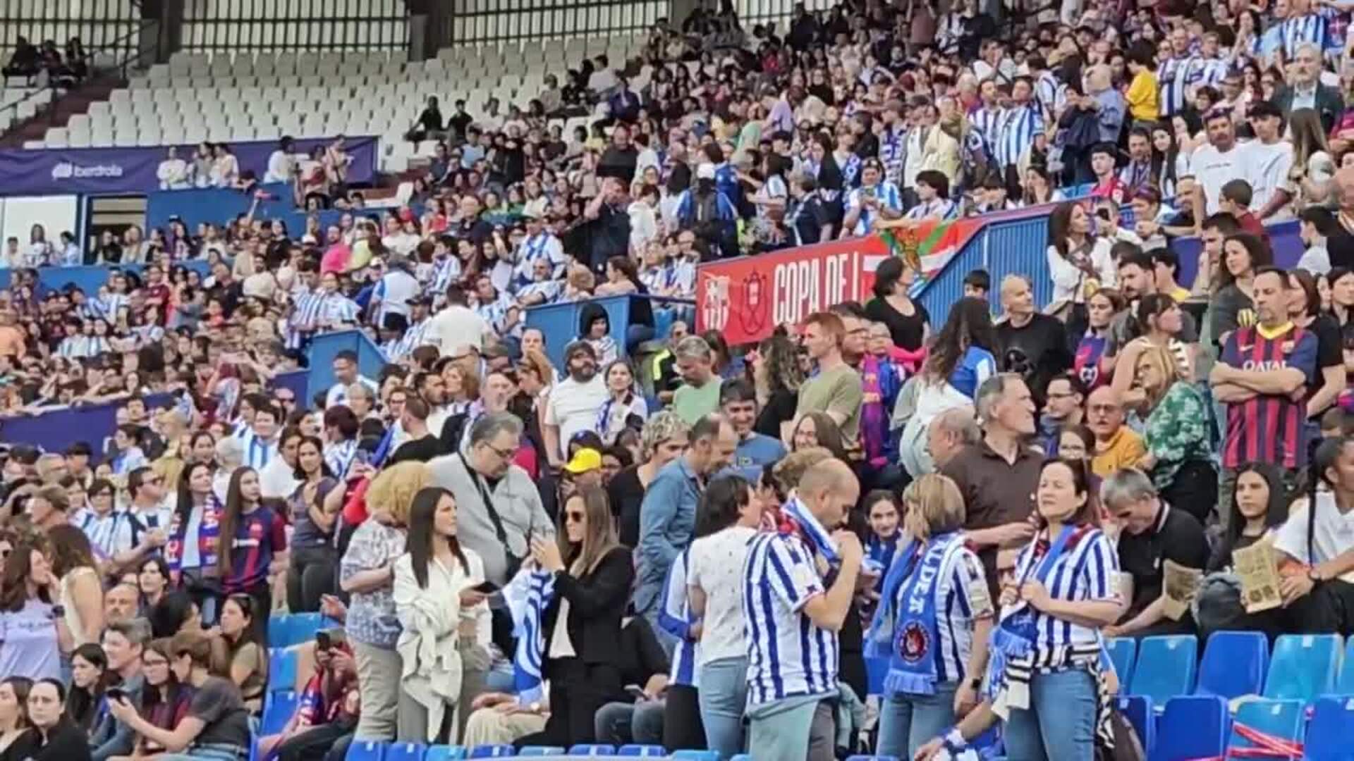 Impresionante ambiente previo a la final de la Copa de la Reina
