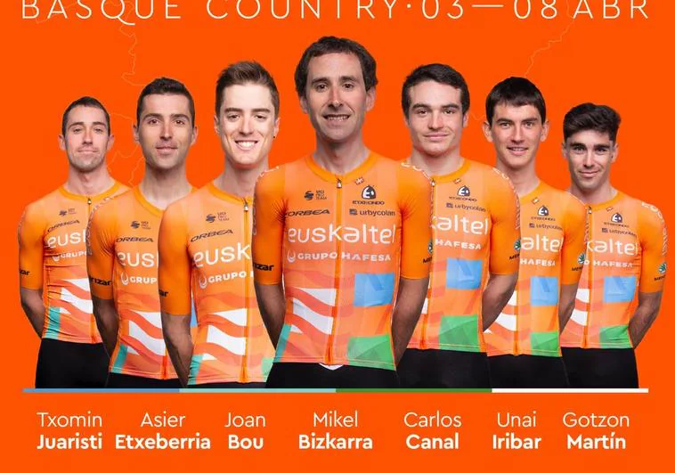 El siete con el que competirá Euskaltel Euskadi en la Itzulia.