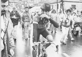 Andrew Hampsten, el día que ganó en La Arboleda la etapa recortada en la Itzulia de 1989.