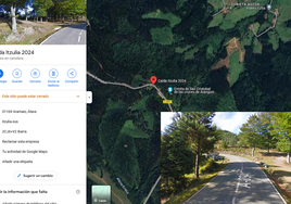 Las imágenes que muestra Google Maps en el punto de la caída de Vingegaard y Evenepoel.