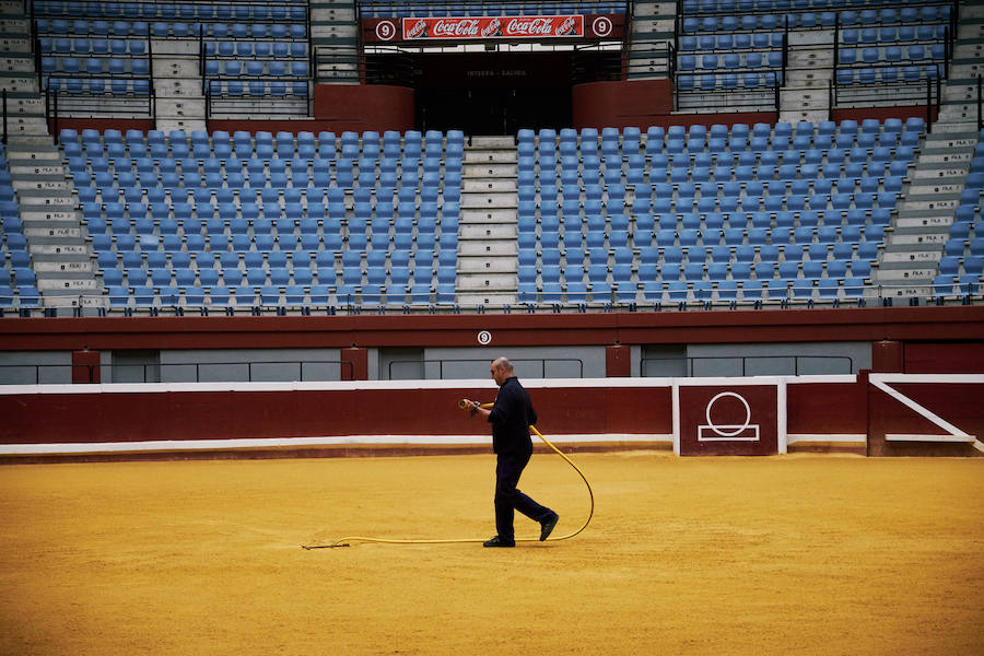 Los primeros toros, los sobreros y los bueyes han llegado a Illunbe para la feria taurina de la Semana Grande donostiarra..