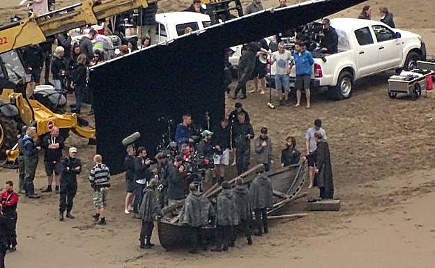 Imagen del rodaje de Juego de Tronos en Zumaia