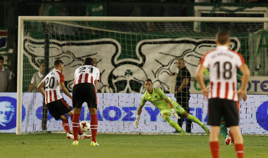 El equipo de Ziganda consiguió derrotar al Panathinaikos gracias a los tres goles que anotó en poco más de cinco minutos.