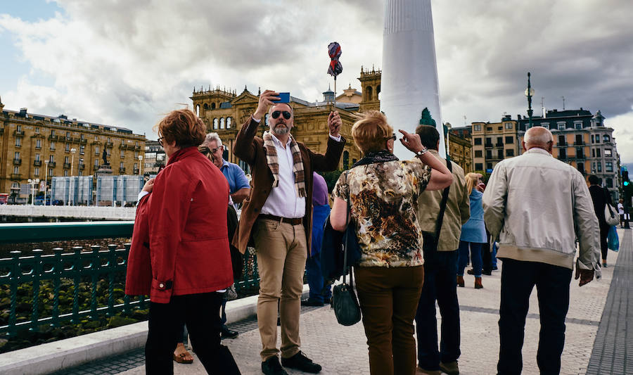 El exterior del Kursaal donostiarra está 'tomando forma' de cara al arranque el próximo viernes del Zinemalida.