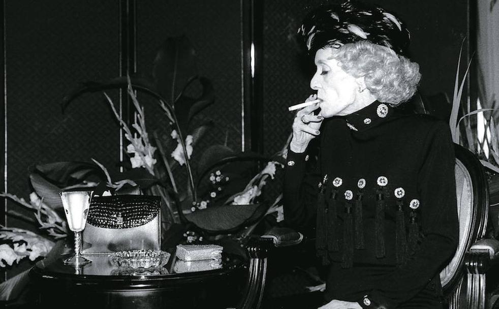 Bette Davis, en el María Cristiina, antes de recibir el Premio Donostia.