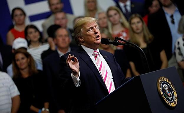 Trump, durante un discurso en Alabama.