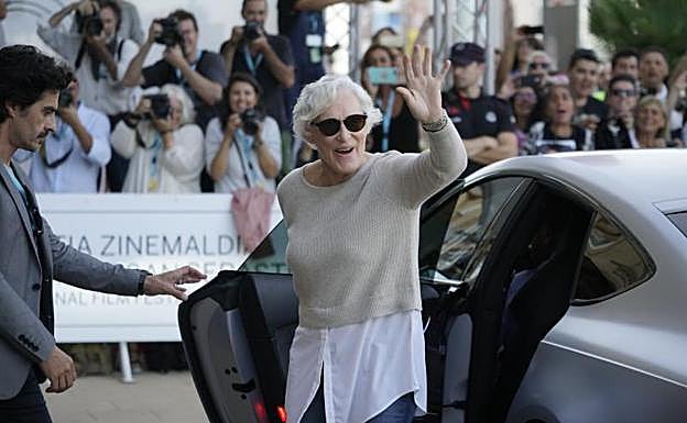 Glenn Close llega a Donostia. 
