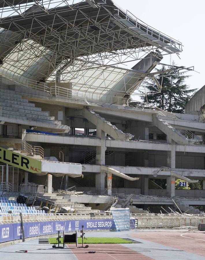 Los trabajos de remodelación de Anoeta entran en una nueva fase de demolición