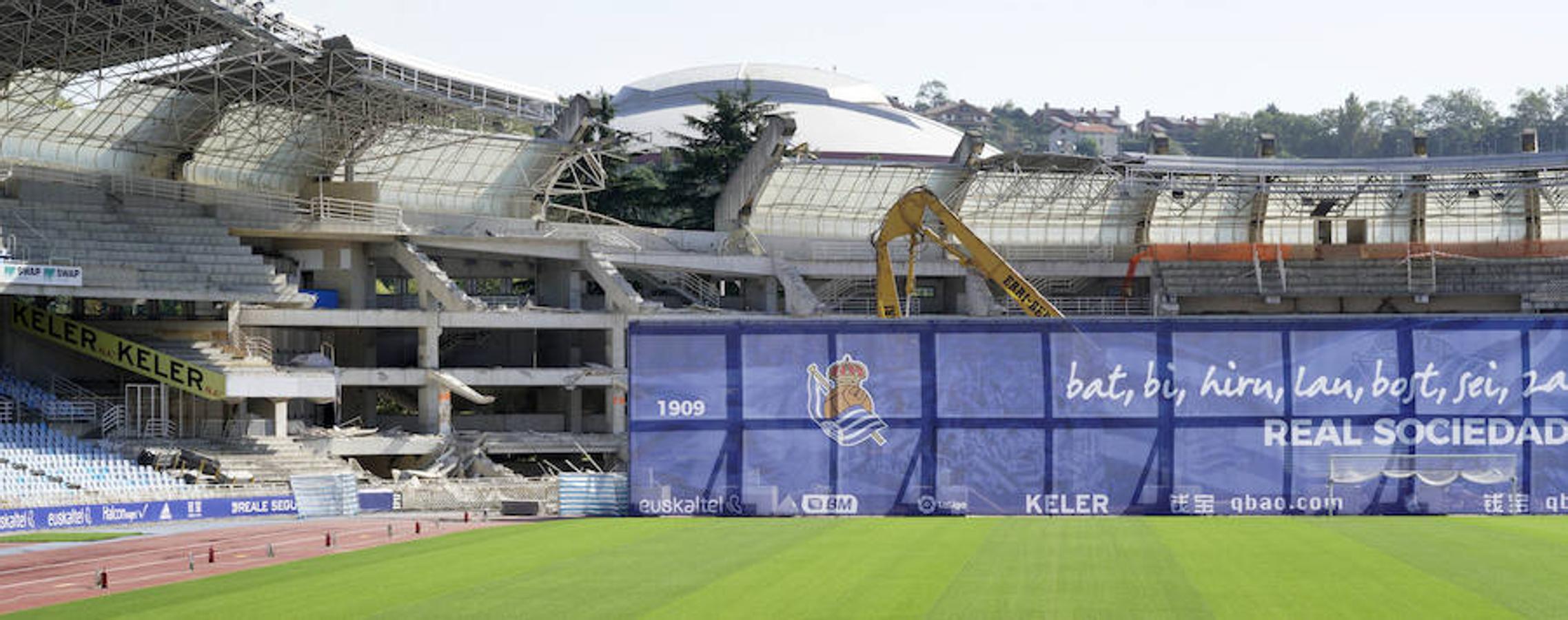 Los trabajos de remodelación de Anoeta entran en una nueva fase de demolición