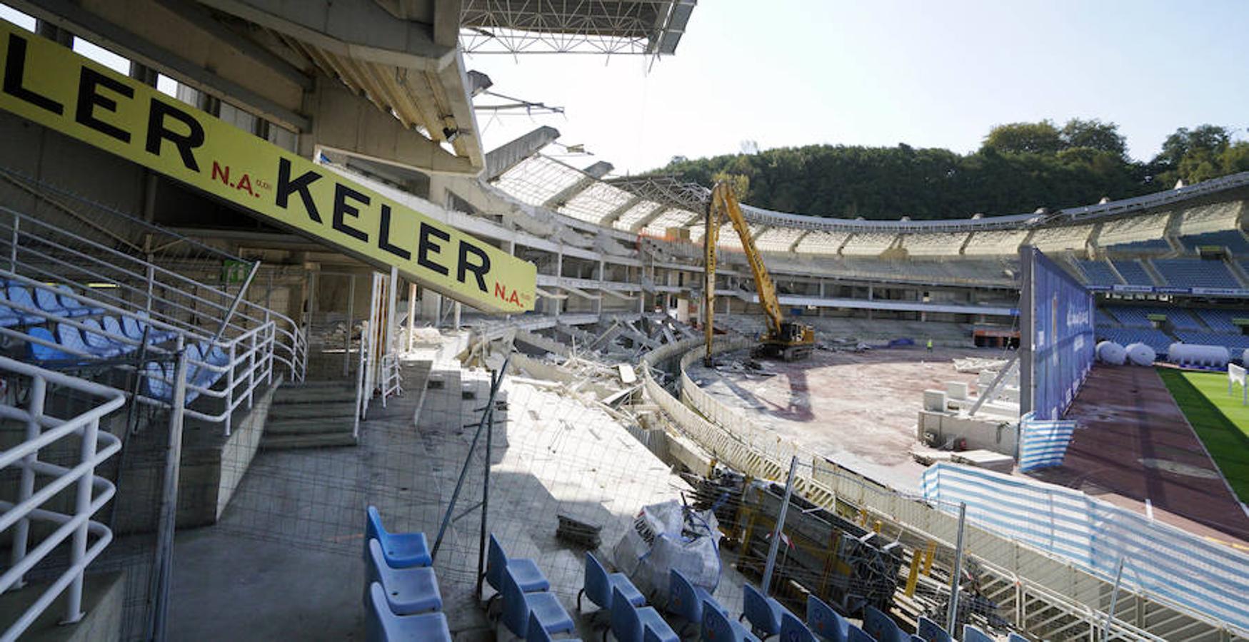 Los trabajos de remodelación de Anoeta entran en una nueva fase de demolición