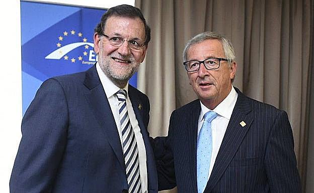 Mariano Rajoy y Jean-Claude Juncker. 