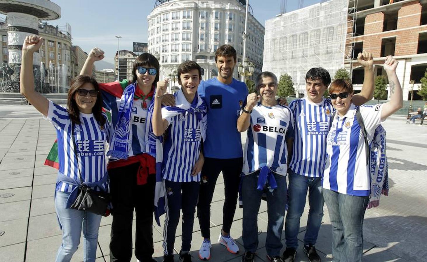 Unos 300 aficionados se han desplazado a la capital de Macedonia para apoyar al equipo en el encuentro ante el Vardar