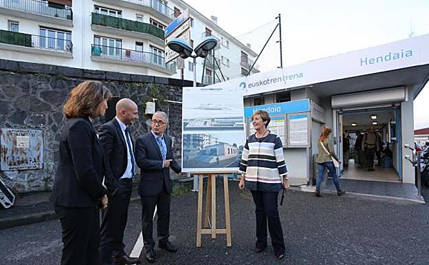 Presentación del proyecto, esta mañana en Hendaia. 