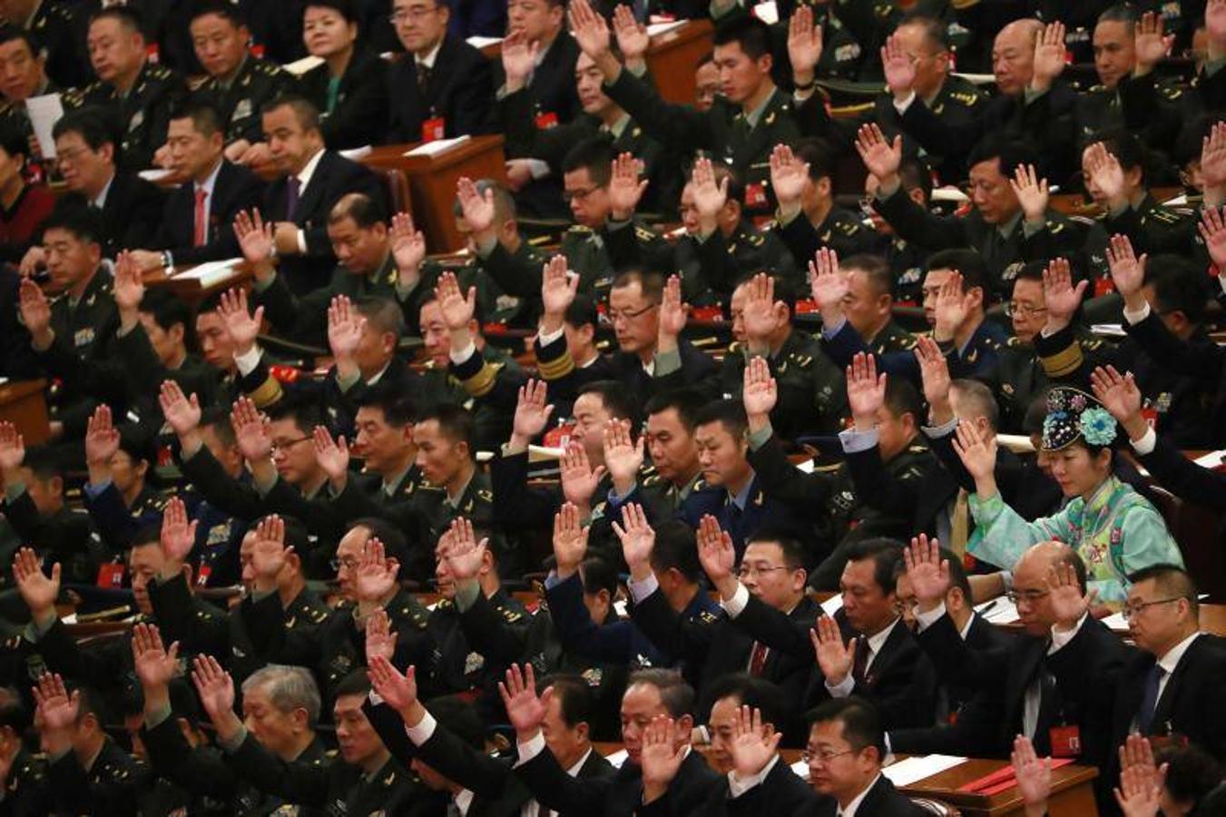 Clausura del XIX Congreso Nacional del Partido Comunista de China (PCCh) en el Gran Palacio del Pueblo (GHOP) en Pekín, China.