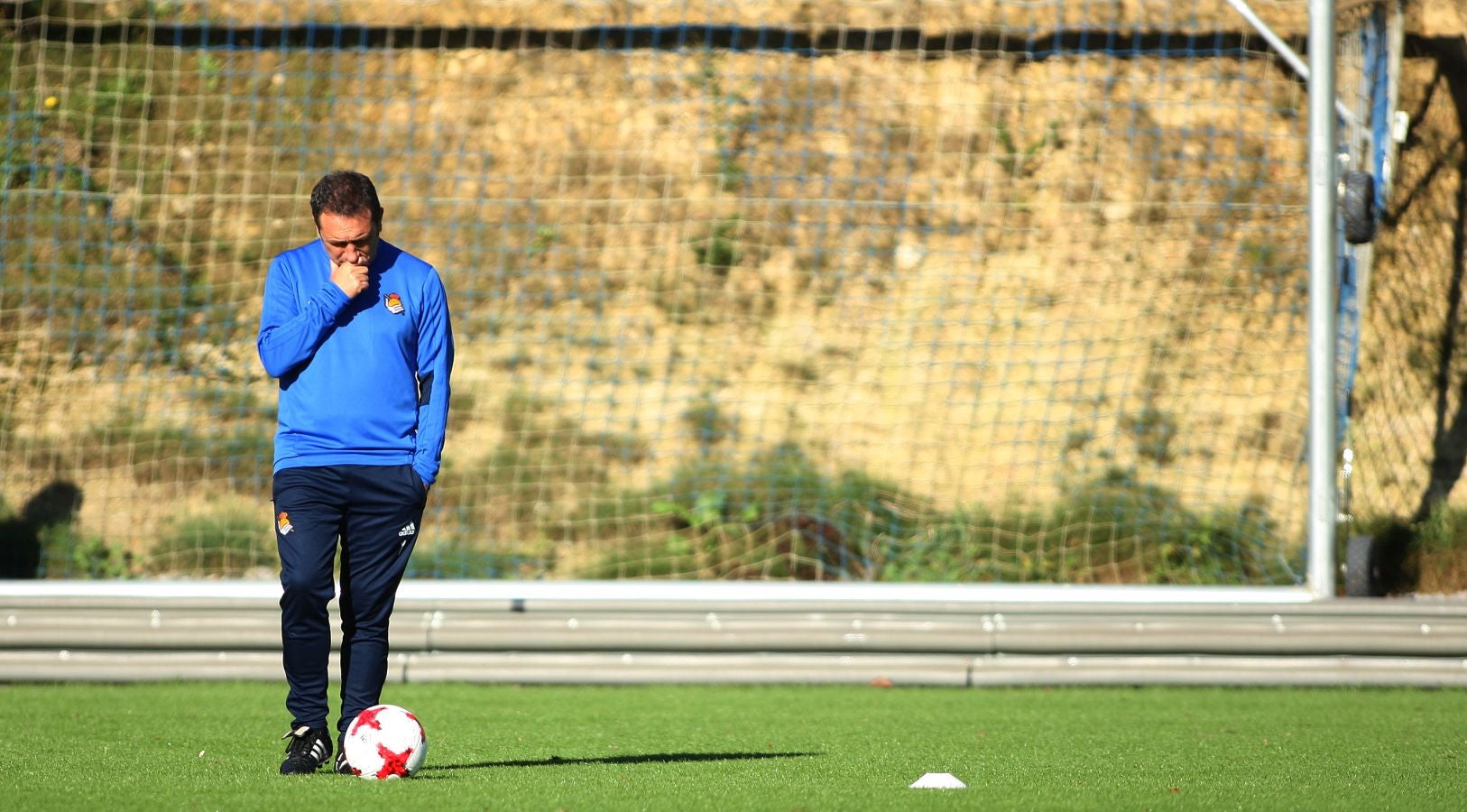 Los jugadores de la Real Sociedad se han ejercitado en Zubieta para preparar el encuentro de Copa ante el Lleida